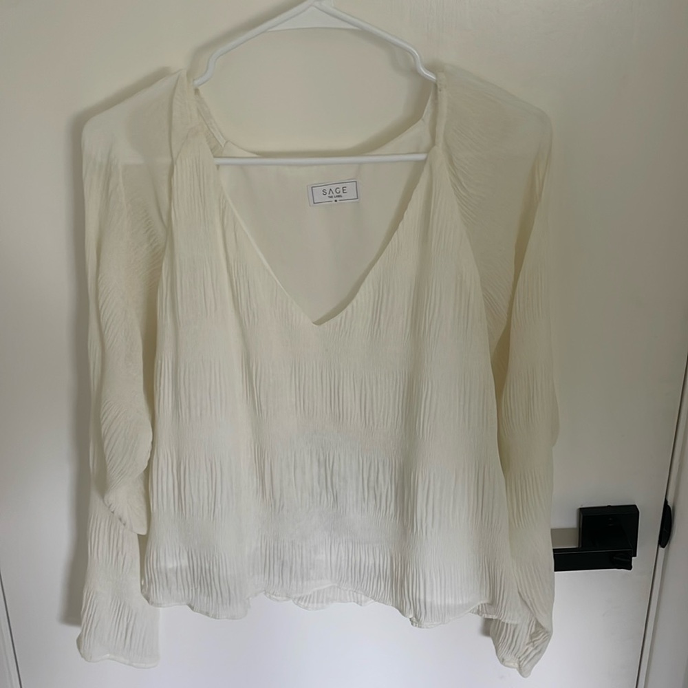 White Long Sleeve Top